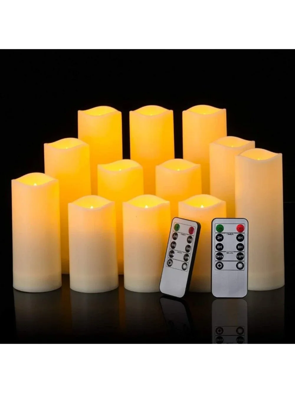 12-Pack Waterproof Flameless LED Candles with Remote Timer for Indoor/Outdoor